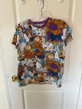 Disney Cakeworthy Beauty and the Beast All-Over Print Tee - Purple Multi